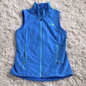 North face weather proof blue vest. Size XS